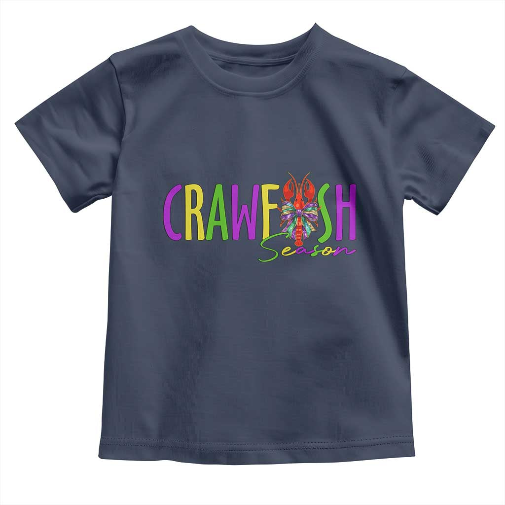 Funny Mardi Gras Cajun Crawfish Season Toddler T Shirt TS11 Navy Print Your Wear