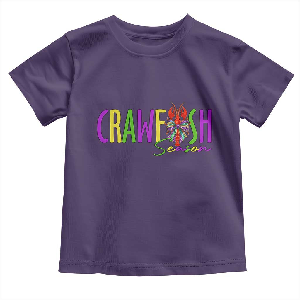 Funny Mardi Gras Cajun Crawfish Season Toddler T Shirt TS11 Purple Print Your Wear
