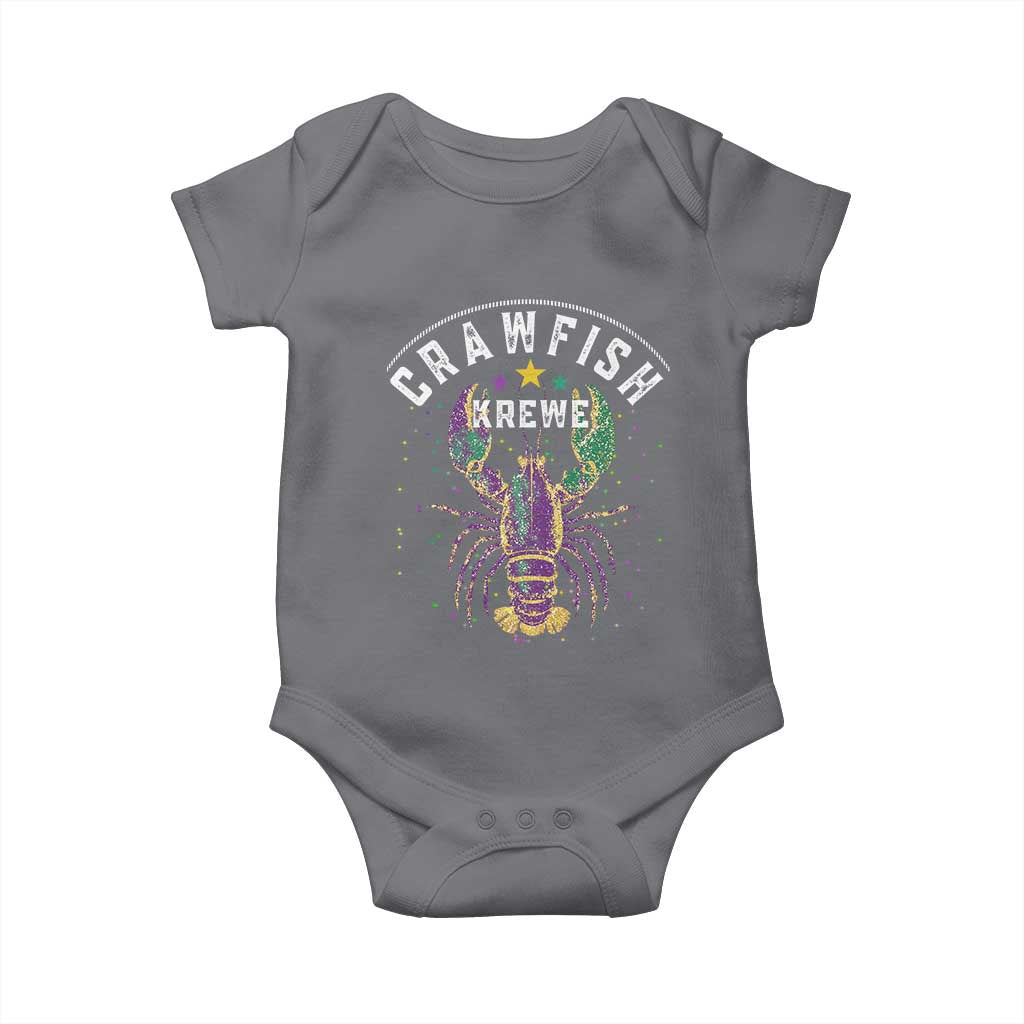Funny Cajun Crawfish Boil Mardi Gras Baby Onesie Crawfish Krewe TS11 Charcoal Print Your Wear