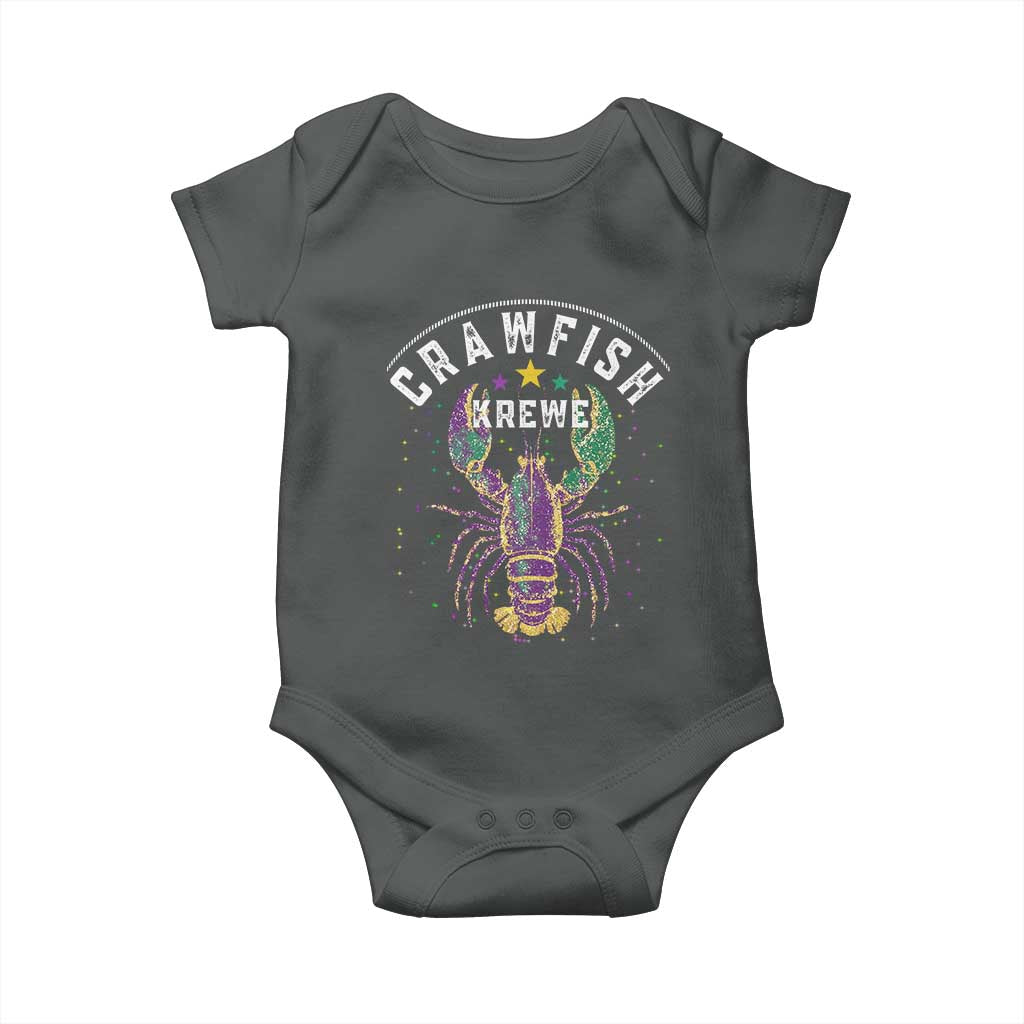 Funny Cajun Crawfish Boil Mardi Gras Baby Onesie Crawfish Krewe TS11 Dark Heather Print Your Wear