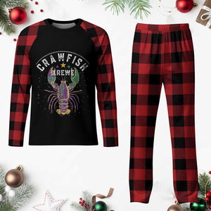 Funny Cajun Crawfish Boil Mardi Gras Plaid Pajama Set Crawfish Krewe TS11 Buffalo Plaid Print Your Wear