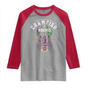 Funny Cajun Crawfish Boil Mardi Gras Raglan Shirt Crawfish Krewe TS11 Sport Gray Red Print Your Wear