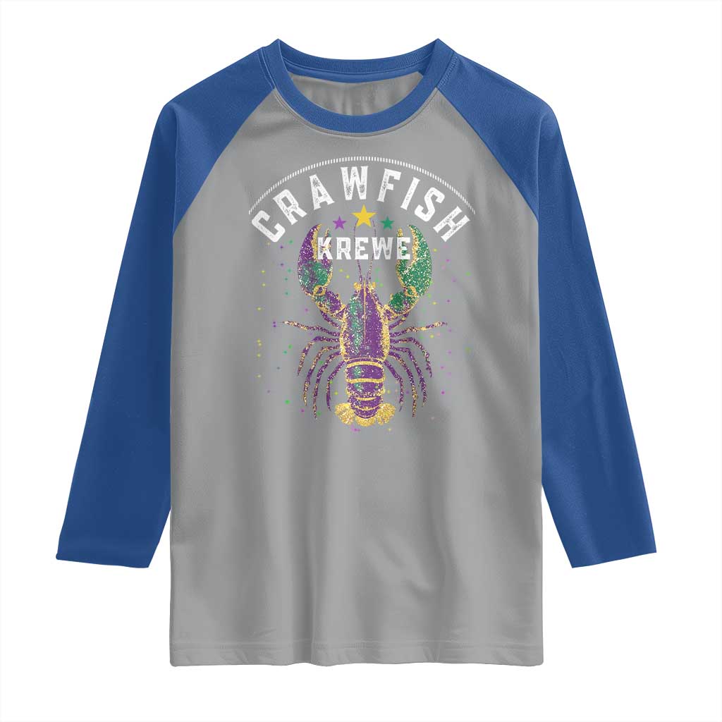 Funny Cajun Crawfish Boil Mardi Gras Raglan Shirt Crawfish Krewe TS11 Sport Gray Royal Print Your Wear