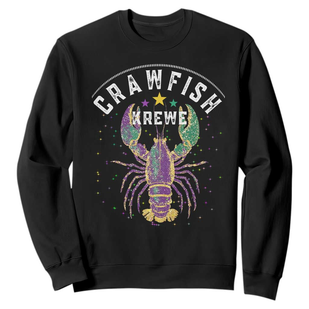 Funny Cajun Crawfish Boil Mardi Gras Sweatshirt Crawfish Krewe TS11 Black Print Your Wear