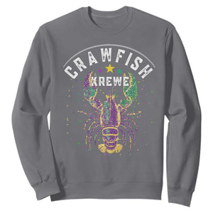 Funny Cajun Crawfish Boil Mardi Gras Sweatshirt Crawfish Krewe TS11 Charcoal Print Your Wear
