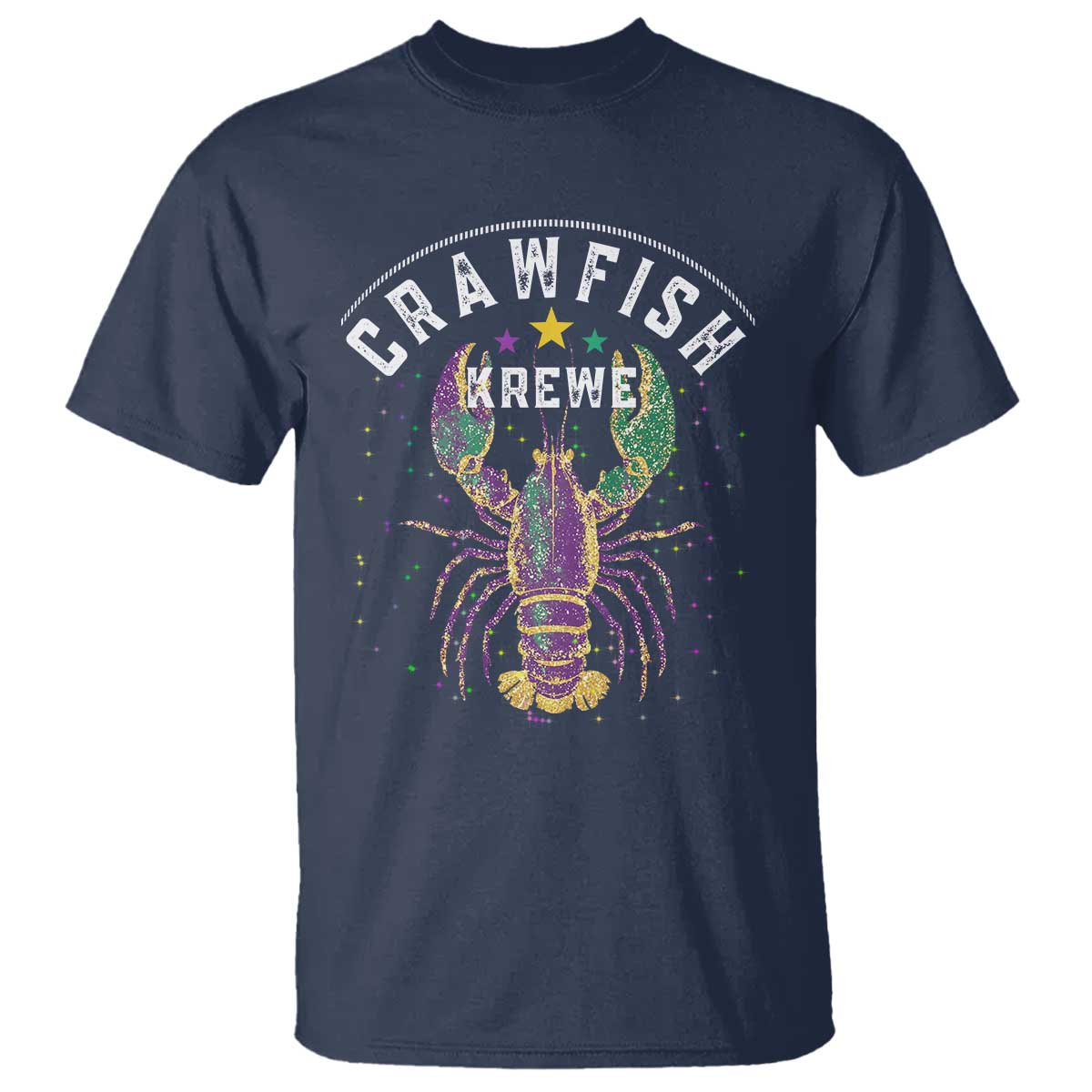 Funny Cajun Crawfish Boil Mardi Gras T Shirt Crawfish Krewe TS11 Navy Print Your Wear