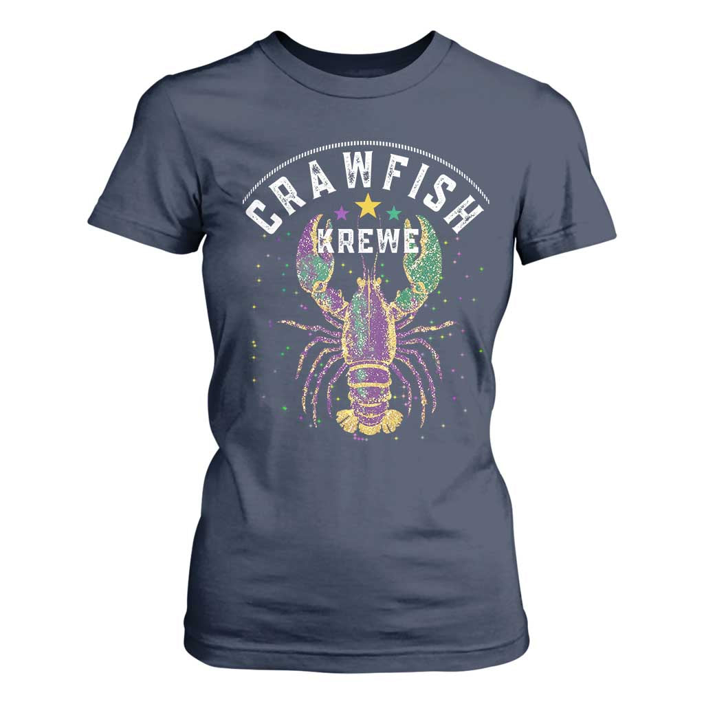Funny Cajun Crawfish Boil Mardi Gras T Shirt For Women Crawfish Krewe TS11 Navy Print Your Wear