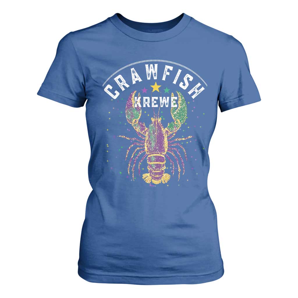 Funny Cajun Crawfish Boil Mardi Gras T Shirt For Women Crawfish Krewe TS11 Royal Blue Print Your Wear