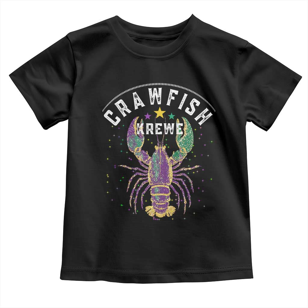 Funny Cajun Crawfish Boil Mardi Gras Toddler T Shirt Crawfish Krewe TS11 Black Print Your Wear