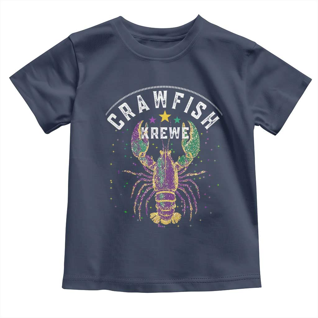Funny Cajun Crawfish Boil Mardi Gras Toddler T Shirt Crawfish Krewe TS11 Navy Print Your Wear