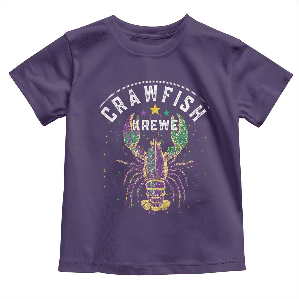 Funny Cajun Crawfish Boil Mardi Gras Toddler T Shirt Crawfish Krewe TS11 Purple Print Your Wear