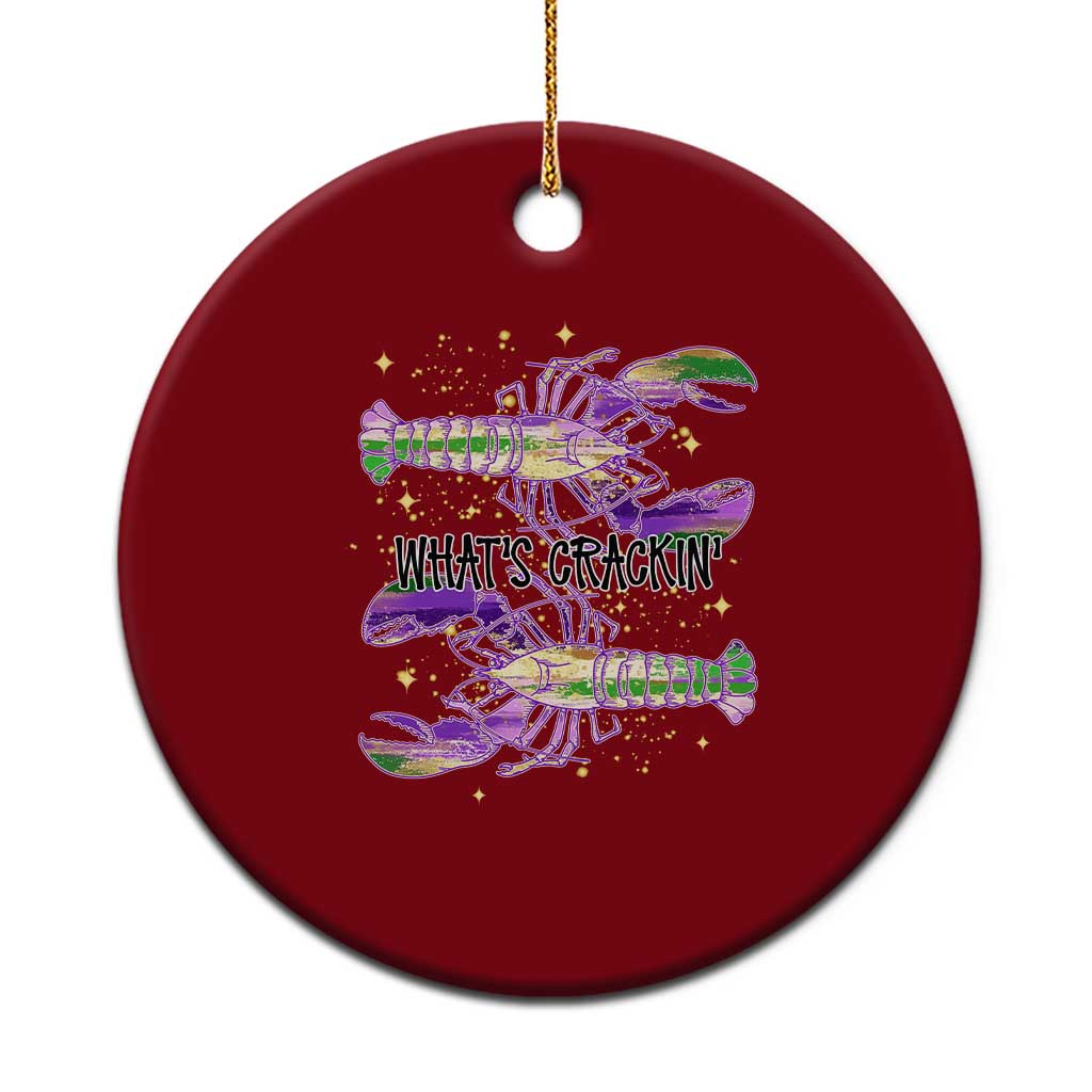Funny Cajun Crawfish Boil Mardi Gras Ceramic Ornament What's Crackin TS11 1pc Red Print Your Wear