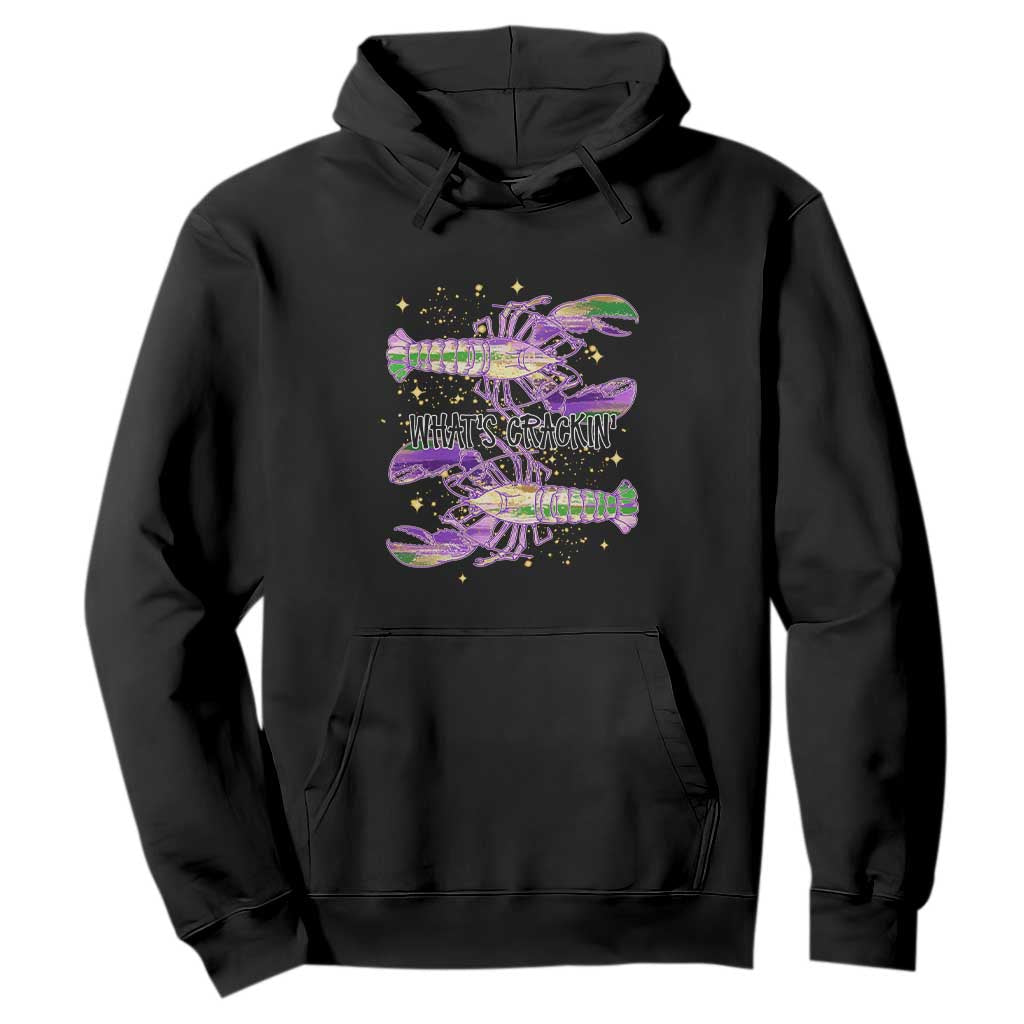 Funny Cajun Crawfish Boil Mardi Gras Hoodie What's Crackin TS11 Black Print Your Wear