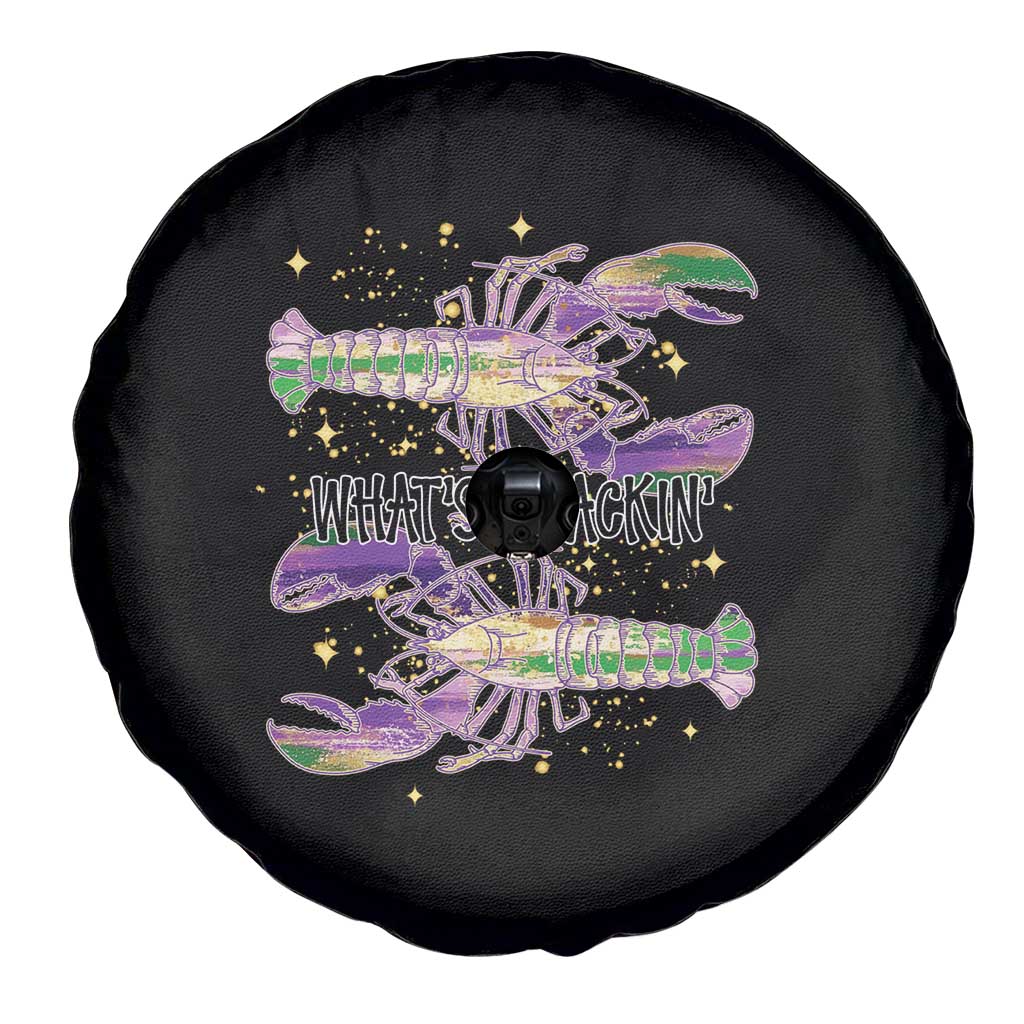 Funny Cajun Crawfish Boil Mardi Gras Spare Tire Cover What's Crackin TS11 Print Your Wear