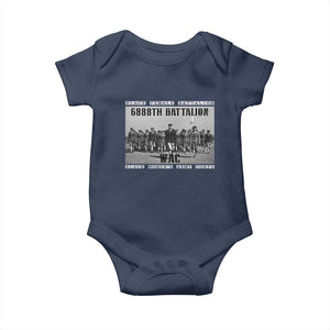 6888th Battalion Baby Onesie Black Female Battalion WAC Women's Army Corps Black History Month TS11 Navy Print Your Wear