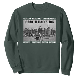 6888th Battalion Sweatshirt Black Female Battalion WAC Women's Army Corps Black History Month TS11 Dark Forest Green Print Your Wear