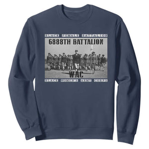 6888th Battalion Sweatshirt Black Female Battalion WAC Women's Army Corps Black History Month TS11 Navy Print Your Wear