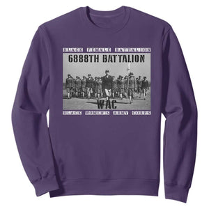 6888th Battalion Sweatshirt Black Female Battalion WAC Women's Army Corps Black History Month TS11 Purple Print Your Wear
