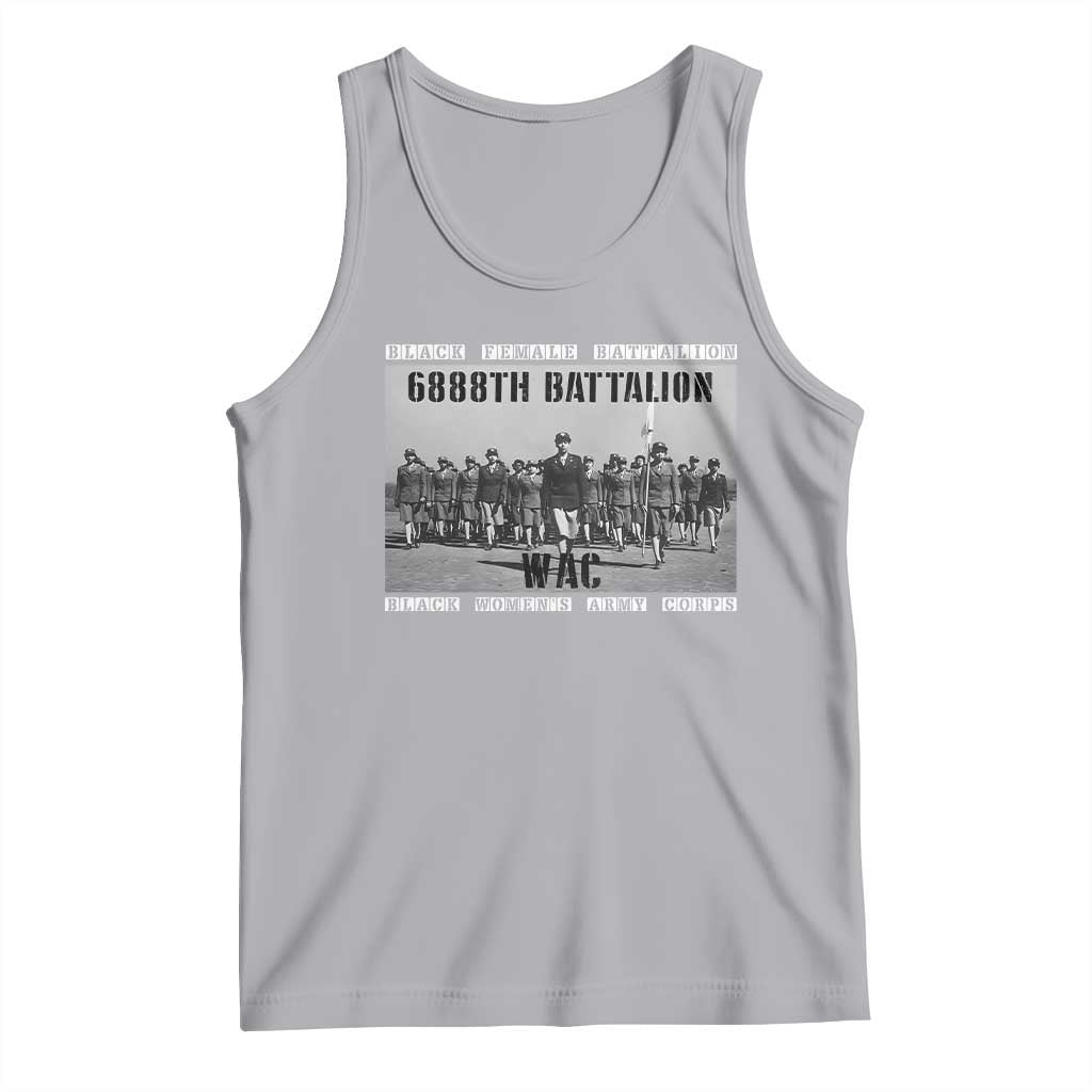6888th Battalion Tank Top Black Female Battalion WAC Women's Army Corps Black History Month TS11 Athletic Heather Print Your Wear