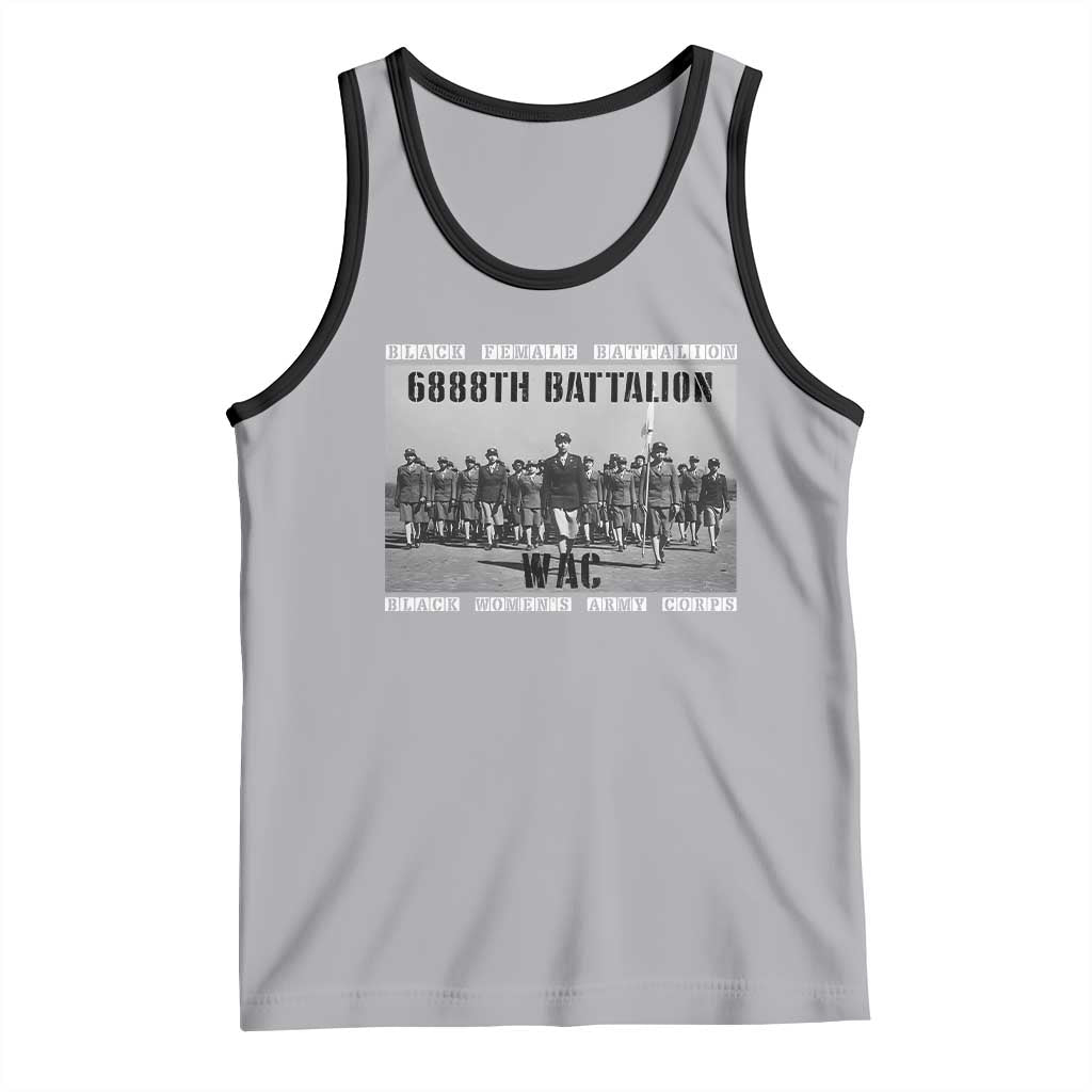 6888th Battalion Tank Top Black Female Battalion WAC Women's Army Corps Black History Month TS11 Athletic Heather Black Print Your Wear