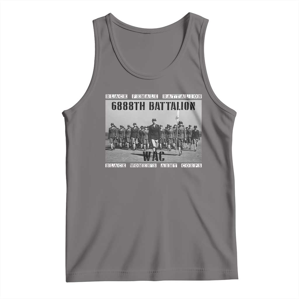 6888th Battalion Tank Top Black Female Battalion WAC Women's Army Corps Black History Month TS11 Deep Heather Print Your Wear