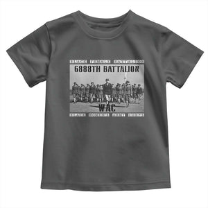 6888th Battalion Toddler T Shirt Black Female Battalion WAC Women's Army Corps Black History Month TS11 Dark Heather Print Your Wear