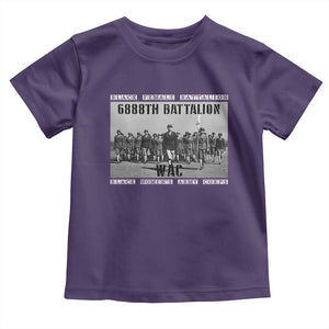 6888th Battalion Toddler T Shirt Black Female Battalion WAC Women's Army Corps Black History Month TS11 Purple Print Your Wear