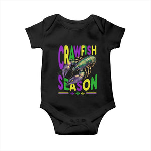 Funny Cajun Crawfish Boil Mardi Gras Baby Onesie Crawfish Season Fleur De Lis TS11 Black Print Your Wear