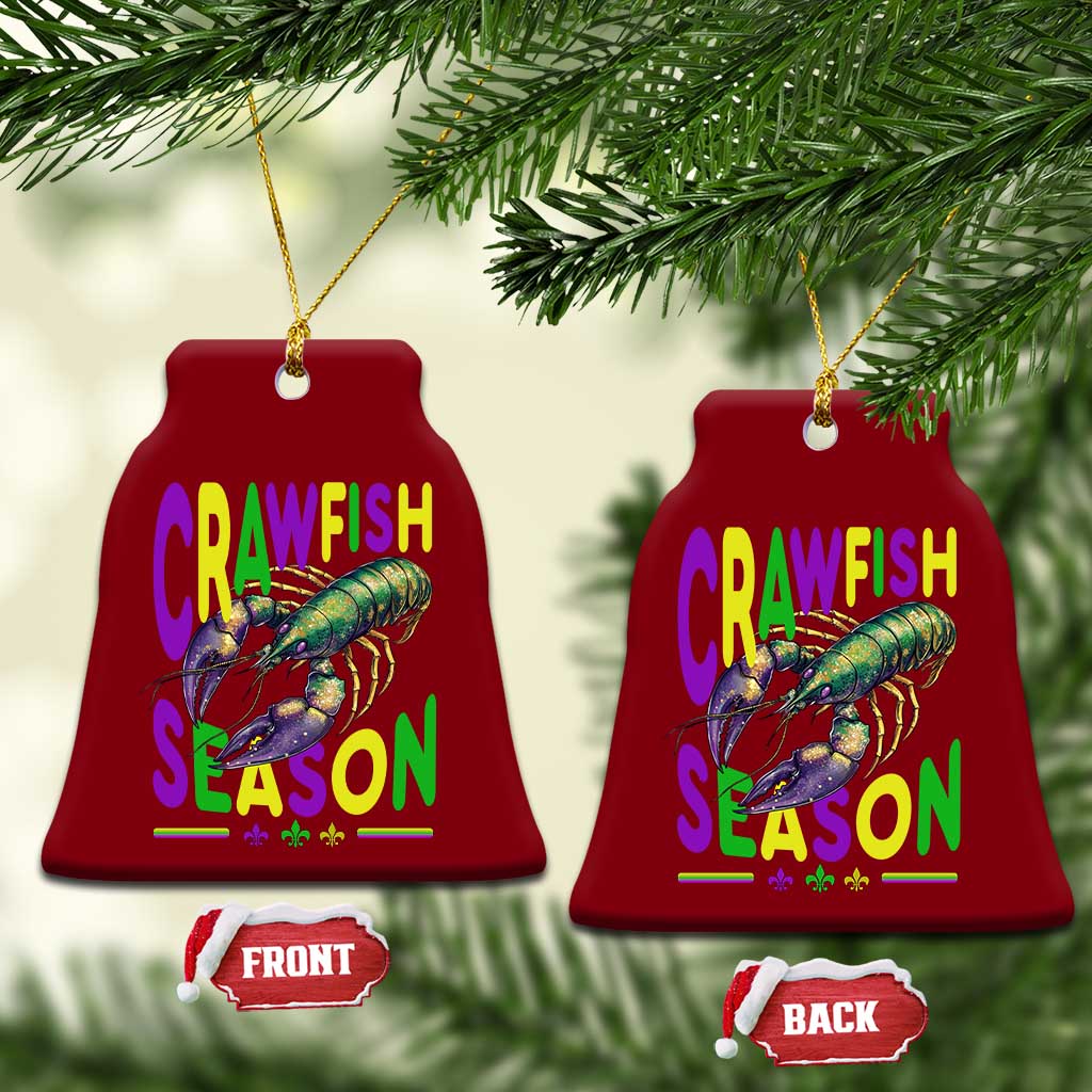 Funny Cajun Crawfish Boil Mardi Gras Ceramic Ornament Crawfish Season Fleur De Lis TS11 Print Your Wear