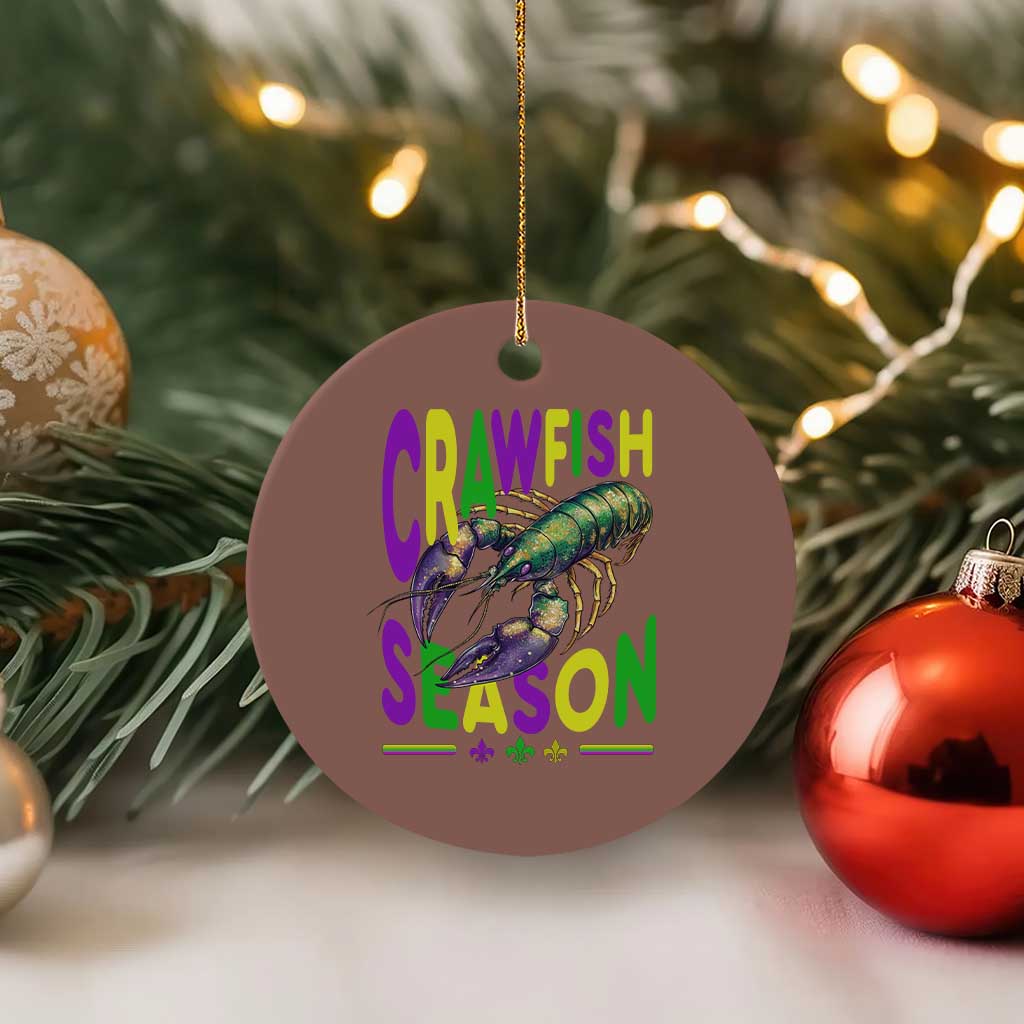 Funny Cajun Crawfish Boil Mardi Gras Ceramic Ornament Crawfish Season Fleur De Lis TS11 1pc Mocha Print Your Wear