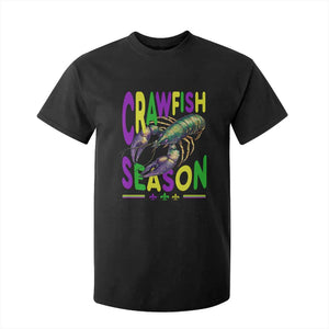 Funny Cajun Crawfish Boil Mardi Gras T Shirt For Kid Crawfish Season Fleur De Lis TS11 Black Print Your Wear
