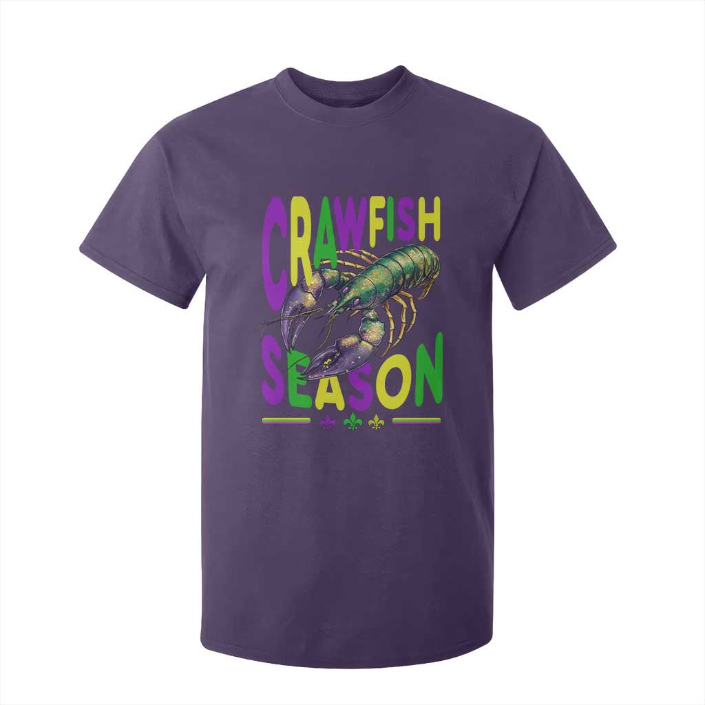 Funny Cajun Crawfish Boil Mardi Gras T Shirt For Kid Crawfish Season Fleur De Lis TS11 Purple Print Your Wear