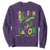 Funny Cajun Crawfish Boil Mardi Gras Sweatshirt Crawfish Season Fleur De Lis TS11 Purple Print Your Wear