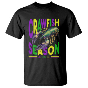 Funny Cajun Crawfish Boil Mardi Gras T Shirt Crawfish Season Fleur De Lis TS11 Black Print Your Wear