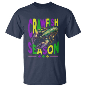 Funny Cajun Crawfish Boil Mardi Gras T Shirt Crawfish Season Fleur De Lis TS11 Navy Print Your Wear