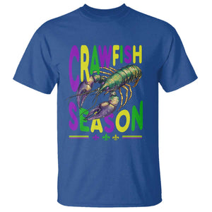 Funny Cajun Crawfish Boil Mardi Gras T Shirt Crawfish Season Fleur De Lis TS11 Royal Blue Print Your Wear