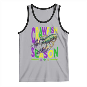 Funny Cajun Crawfish Boil Mardi Gras Tank Top Crawfish Season Fleur De Lis TS11 Athletic Heather Black Print Your Wear
