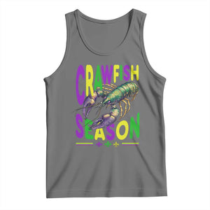 Funny Cajun Crawfish Boil Mardi Gras Tank Top Crawfish Season Fleur De Lis TS11 Black Heather Print Your Wear