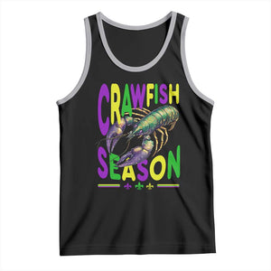 Funny Cajun Crawfish Boil Mardi Gras Tank Top Crawfish Season Fleur De Lis TS11 Black Athletic Heather Print Your Wear