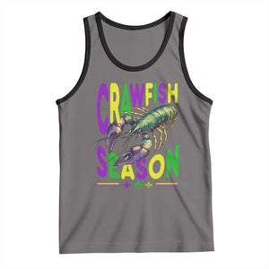 Funny Cajun Crawfish Boil Mardi Gras Tank Top Crawfish Season Fleur De Lis TS11 Deep Heather Black Print Your Wear