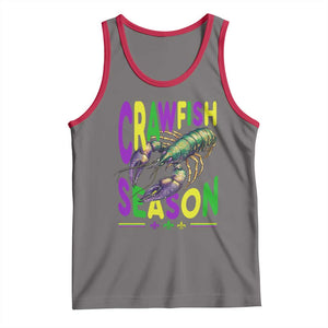 Funny Cajun Crawfish Boil Mardi Gras Tank Top Crawfish Season Fleur De Lis TS11 Deep Heather Red Print Your Wear