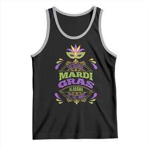 Funny The Original Mardi Gras Mobile Alabama Est 1703 Tank Top TS11 Black Athletic Heather Print Your Wear