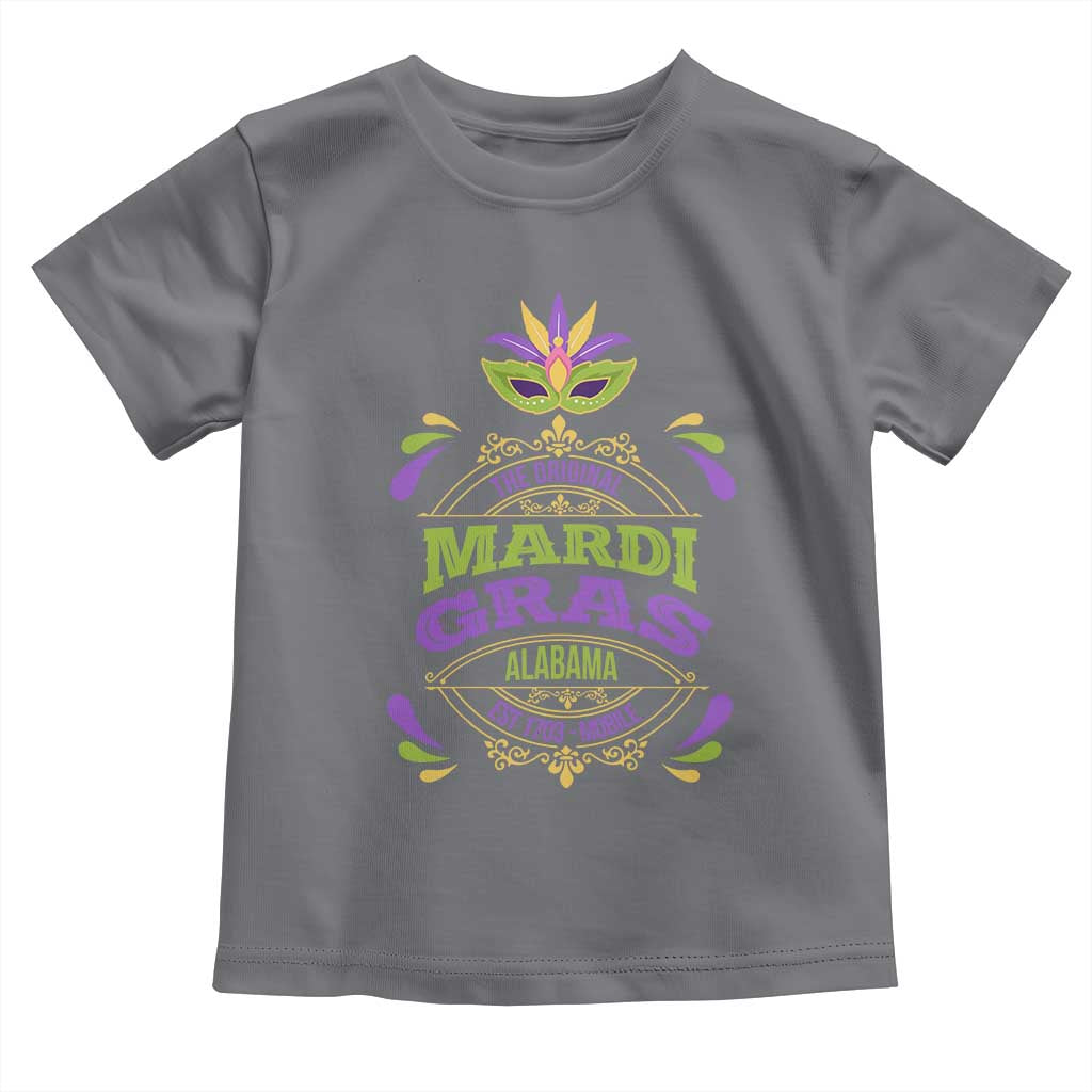 Funny The Original Mardi Gras Mobile Alabama Est 1703 Toddler T Shirt TS11 Charcoal Print Your Wear