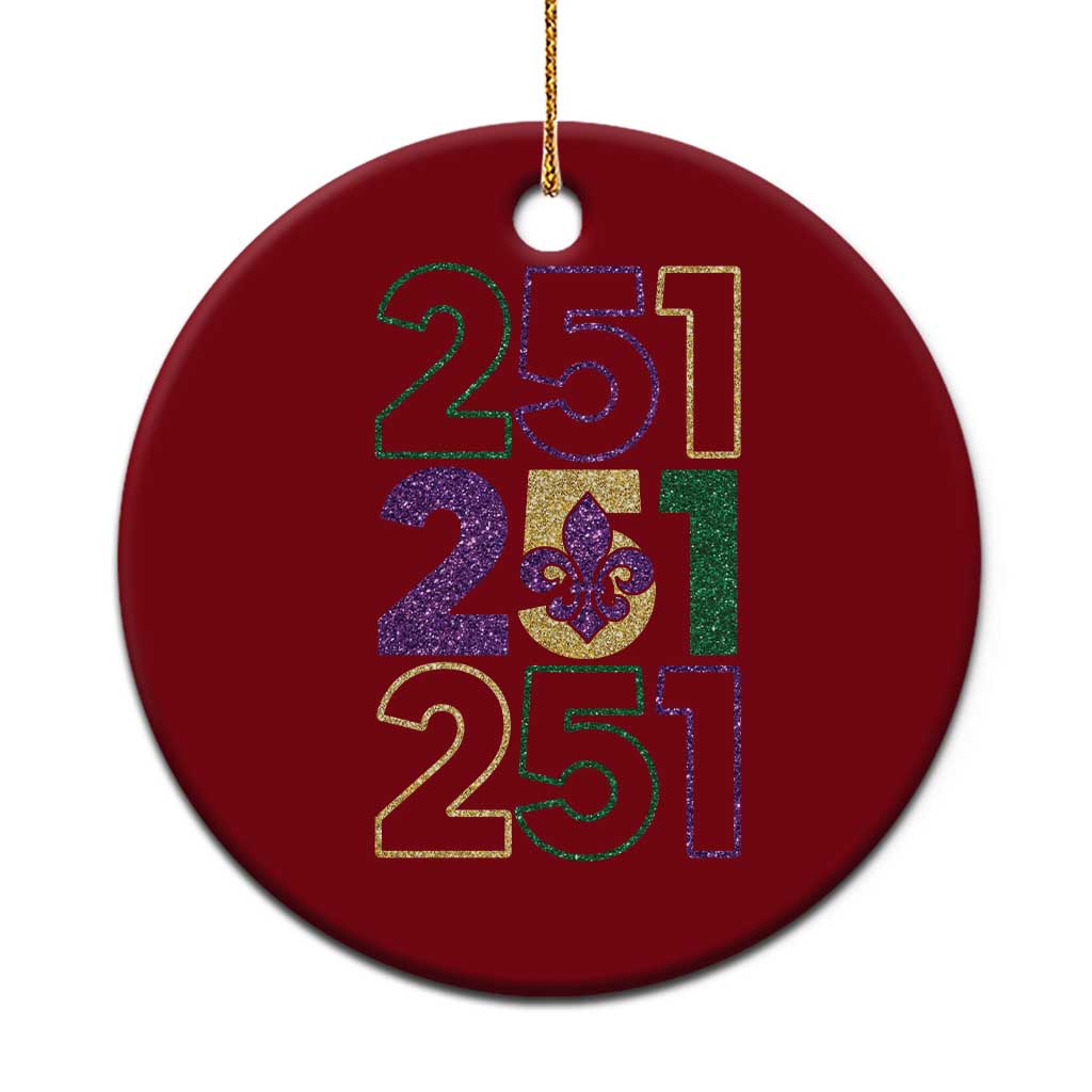 Funny Mobile Mardi Gras 251 Ceramic Ornament Glitter Print Area Code TS11 1pc Red Print Your Wear