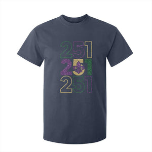 Funny Mobile Mardi Gras 251 T Shirt For Kid Glitter Print Area Code TS11 Navy Print Your Wear