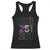 Funny Mobile Mardi Gras 251 Racerback Tank Top Glitter Print Area Code TS11 Black Print Your Wear