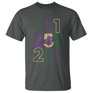 Funny Mobile Mardi Gras 251 T Shirt Glitter Print Area Code TS11 Dark Heather Print Your Wear