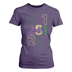 Funny Mobile Mardi Gras 251 T Shirt For Women Glitter Print Area Code TS11 Purple Print Your Wear
