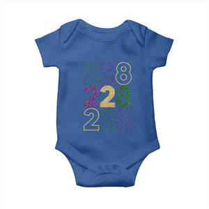 Funny The Coast Mardi Gras 228 Baby Onesie Glitter Print Area Code TS11 Royal Blue Print Your Wear