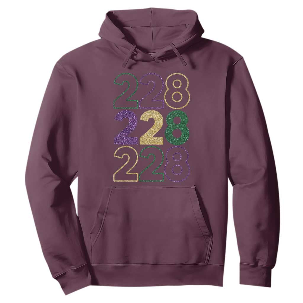 Funny The Coast Mardi Gras 228 Hoodie Glitter Print Area Code TS11 Maroon Print Your Wear